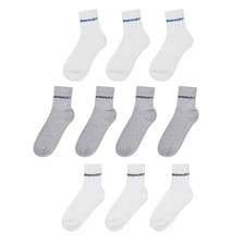 Image of Donnay Kids 10 Pack Quarter Socks Junior Cotton
