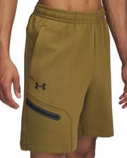 Image of UNDER ARMOUR Shorts Mens Medium UNSTOPPABLE FLEECE CANTEEN GREEN/Black NWT $70