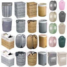 Image of LAUNDRY BASKET WASHING DIRTY CLOTHES HAMPER BIN STORAGE BAG OPEN OR FOLDING