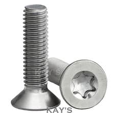 Image of M4 M5 M6 TORX COUNTERSUNK MACHINE SCREWS CSK SIX LOBE BOLTS A2 STAINLESS STEEL