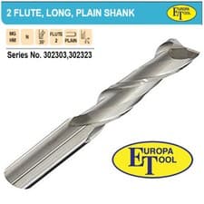 Image of Europa Tool Solid Carbide 2 Flute Long Series Slot Drills. All Sizes