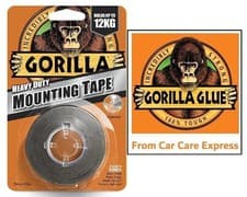 Image of 1 x Gorilla 12KG Heavy Duty Mounting Black Double Sided Strong Tape 25mm x 1.5m