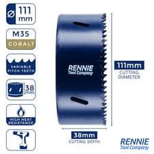 Image of Hole Saw HSS M35 Cobalt Bi-Metal Cutter Bit All Sizes Listed - Holesaw
