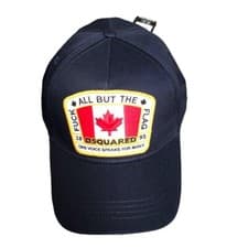 Image of Dsquared2 Cap Men’s Blue Canada Flag Logo DSQ2 Adjustable Hat BNWT