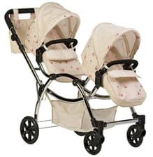 Image of Roma Darcie Twin Dolls Pram, Cream