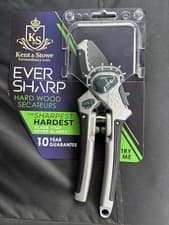 Image of Kent & Stowe EVERSHARP Hard Wood Anvil Secateurs Ultra Hard & Sharp Made in U.K.