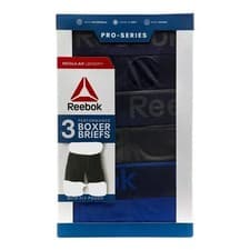Image of 3-Pack Reebok Pro-Series Fly Pouch Anti-Odor Performance Boxer Briefs, 2XL, READ