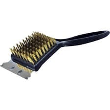 Image of Kingfisher BBQ Brush BBQ Bristle Cleaner Brush with Metal Scraper for Barbecues