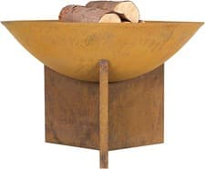 Image of La Hacienda Kala Oxidised Firepit - Patio Heater - Log Burner - Natural Rusted