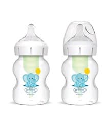 Image of Dr Brown's Options+ Anti-Colic Baby Bottles 150ml Wide Neck 2 Pack Level 1 Teats