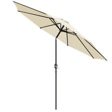 Image of 3M Large Round Garden Parasol Patio Sun Shade Umbrella Aluminium Crank Tilt New