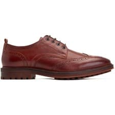 Image of Base Mens Smart Shoes Brogues Yukon Grain Leather Lace Up tan UK Size