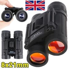 Image of Compact 8 x 21 Binoculars, 8 x Gold Magnification BAK4 Prism Lightweight