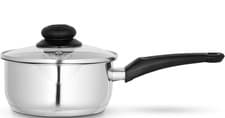 Image of Saucepan with Glass Lid Stainless Steel Dishwasher Safe 16cm Dishwasher Safe NEW