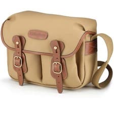 Image of Billingham Hadley Small Shoulder Bag - Khaki Canvas / Tan Leather