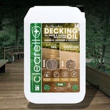 Image of Clearell 20L DECKING OIL | Clear Matt Wood Shed Preserver UV Treatment 20 Litres