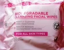 Image of 2 x Superdrug Biodegradable Cleansing Facial Wipes For All Skin Types 25 Wipes