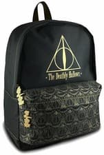 Image of Harry Potter Backpack Rucksack Black Deathly Hallows School Bag
