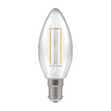 Image of CROMPTON LED Candle Filament Clear Dimmable  2.5W = 25W  2700K  SBC B15d 15333