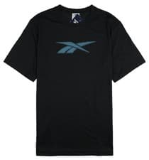 Image of REEBOK Vector Performance Logo T-Shirt sz M Medium Black Blue