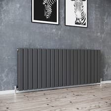 Image of Horizontal Radiator Flat Panel Anthracite White Modern Central Heating Rad 600