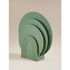 Image of Green Chopping Board 3 Piece Set with storage stand