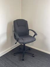 Image of Bella Charcoal Fabric Executive Managerial Office Chair With Arms