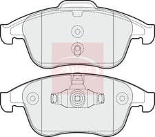 Image of Brake Pad Set For Disc Brake Front For ATE System Fits Renault APEC PAD1713