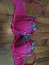 Image of Bnwt Ann Summers Plunge Bright Pink Moulded Underwired Bra Size 34E