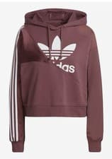 Image of adidas Originals Womens Adicolor Split Trefoil Hoodie Quick Crimson size S(8-10)