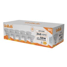 Image of 10 Pack GU10 UniBulb Spot Bulbs 3.6W 345lm 4000K Cool White GU10 Lamps