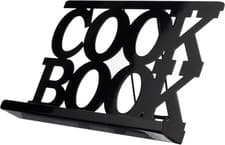 Image of Premier Housewares Cook Book Stand for Recipe Book | Black Enamel Cookery Book