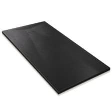 Image of AQU SMC Bathroom Shower Tray Square/Rectangle Black Walk In Shower Base 11 Sizes