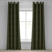 Image of Camouflage 2-Panels Eyelet Curtains Green Forest Motif