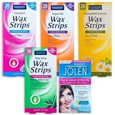 Image of Wax Strips Leg Body Bikini Face Wax Strips Double sided Hair removal Strips