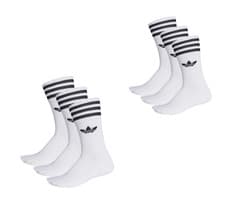 Image of Adidas Socks Mens Women 3 Stripes Crew Cotton Sports Gym Trainers Casual