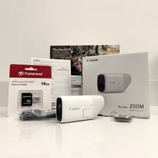 Image of Canon PowerShot ZOOM Telephoto Monocular Compact Camera White - Essential Kit