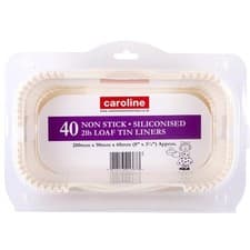 Image of Caroline Loaf Cake Tin Liners 2lb 40pk 1715One Size One Colour  WI633