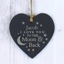 Image of PERSONALISED SLATE HEART SIGN ROMANTIC I LOVE YOU Gifts for Her Him Men Women