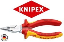 Image of Knipex 08 26 145 VDE 145mm Long Needle Nose Combination Cutting Plier Insulated