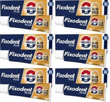 Image of 6 x Fixodent All Day Hold - 40g | Denture Premium Adhesive Cream Strong