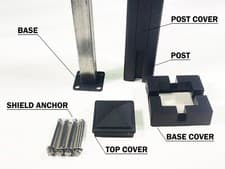 Image of Plastic Fence Panels Composite Fencing Eco Replacement Garden Boards Posts Acces