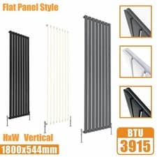 Image of Designer Oval Column Flat Panel Radiator Horizontal Vertical Central Heating Rad