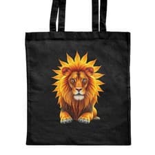 Image of 'Summer Lion' Classic Black Tote Shopper Bag (ZB00032070)
