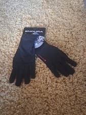 Image of Endura Fleece Liner Cycling Gloves - Black - Small - Medium: New With Tags