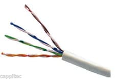 Image of 5M OF WHITE HIGH QUALITY SOLID COPPER CORE CAT5E UTP LSOH 4 PAIR NETWORK CABLE