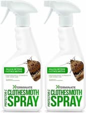 Image of Clothes Moth Killer Spray Treatment Control Kill Wardrobe Carpet Xterminate 2L