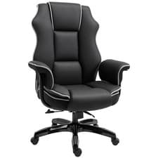 Image of Vinsetto High Back Office Chair with Height Adjustable, Reclining, Black