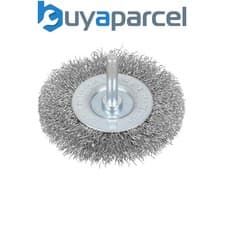 Image of BlueSpot Tools 19222 Flat Steel Wire Wheel Brush 75mm x 6mm Arbor B/S19222