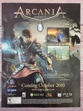 Image of Arcania Gothic 4 Playstation 3 PS3 xbox 360 PC 2010 Promo Ad Art Print Poster
